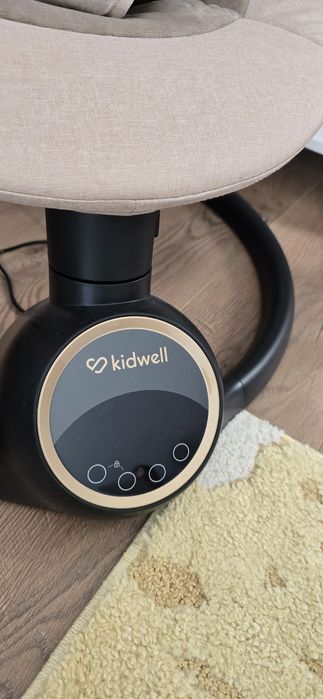 Vand leagan kidwell pentru copii - Balansoar electric 2 in 1 REVE Bej/Auriu cu aplicatie mobila