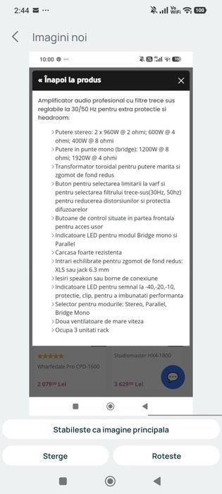 Amplificator profesional phonic
