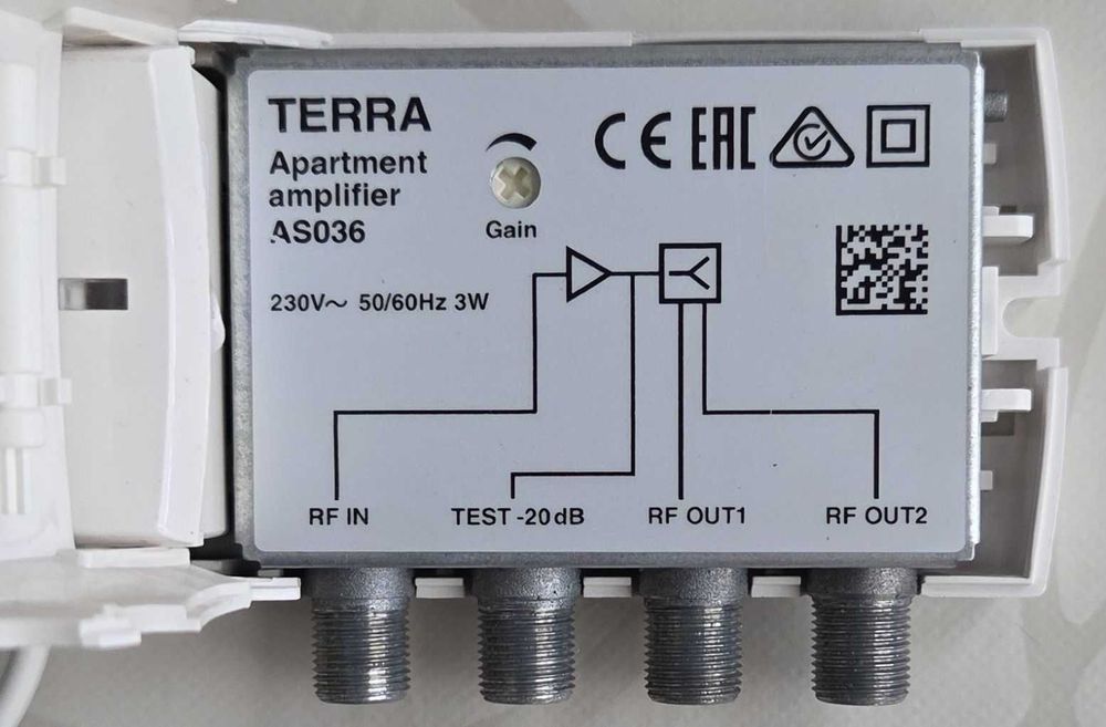 усилвател TERRA AS036 за кабелна и ефирна TV