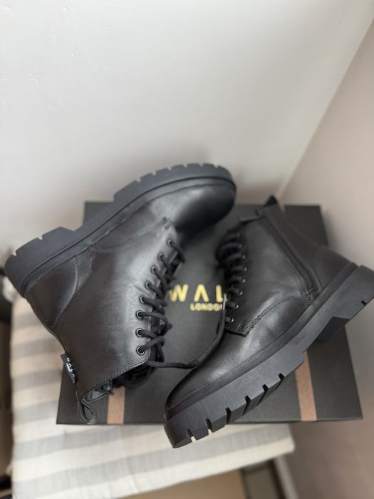 Walk London Callum ghete din piele neagra marimea 41 noi originale