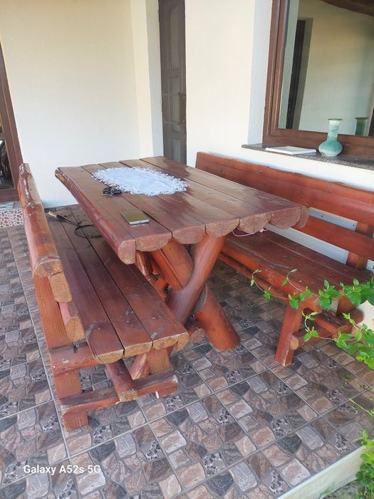 Set rustic masa cu banci