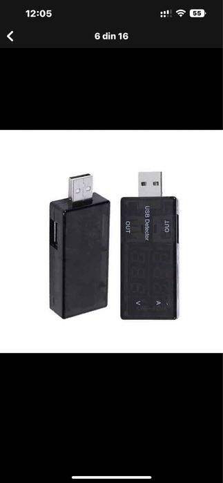 Voltmetru USB care indica tensiunea si amperajul