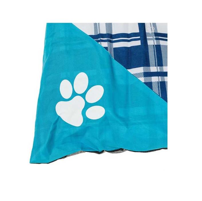 Възглавница Mercado Trade, За домашни любимци, Синьо каре, 90x70см