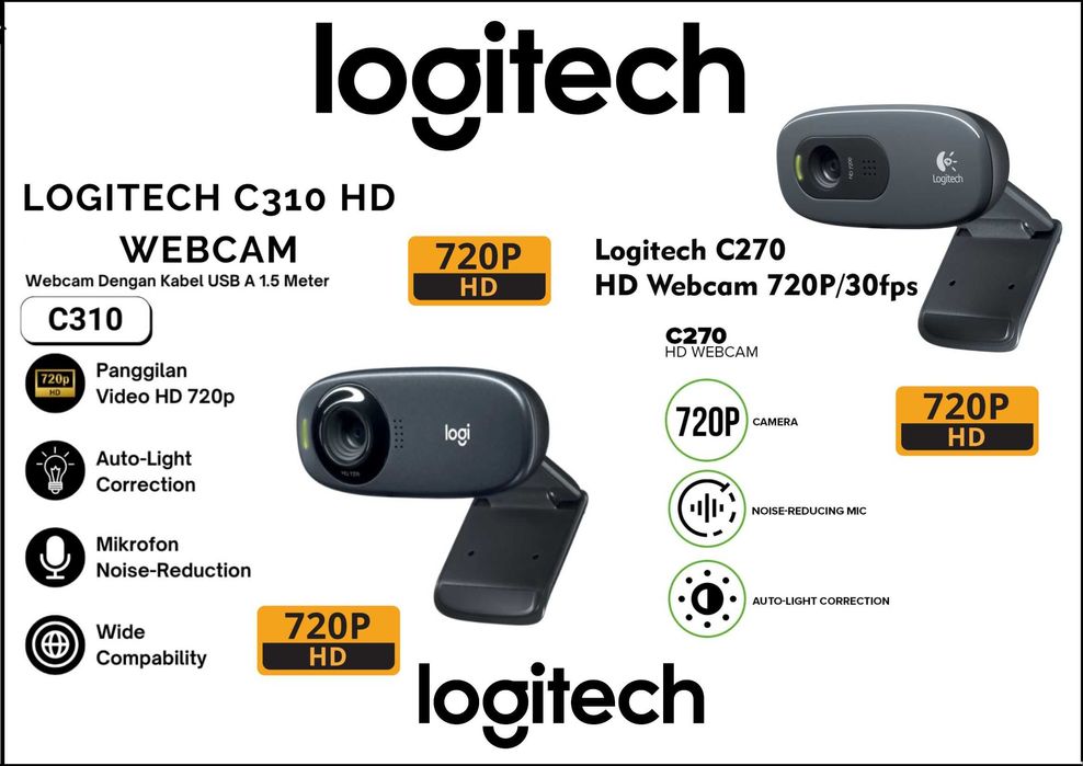 HD Камери с Микрофон Logitech C310 и C270 USB