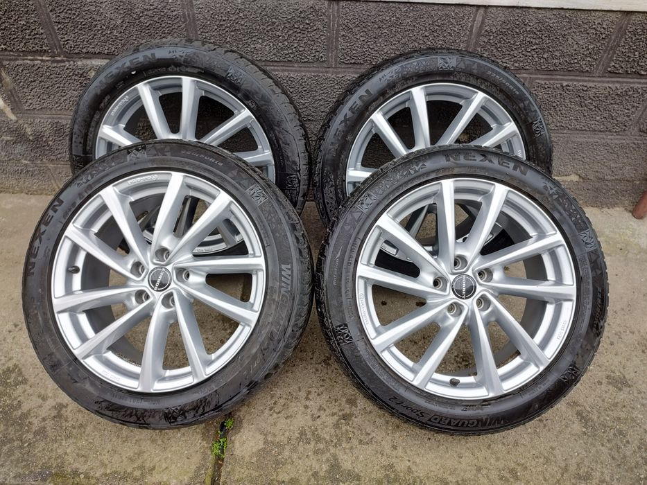 Vând Set Jante Aliaj Borbet 5x112 + Cauciucuri 225/50/R18 Nexen M+S