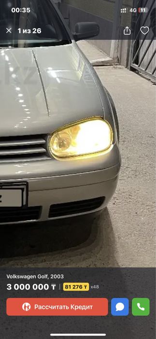 Голф 4 фар лев прав