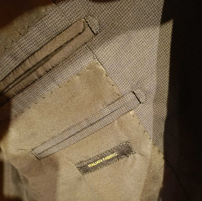 Sacou blazer 40 L slim Massimo Dutti NOU lana Finest Italian navy