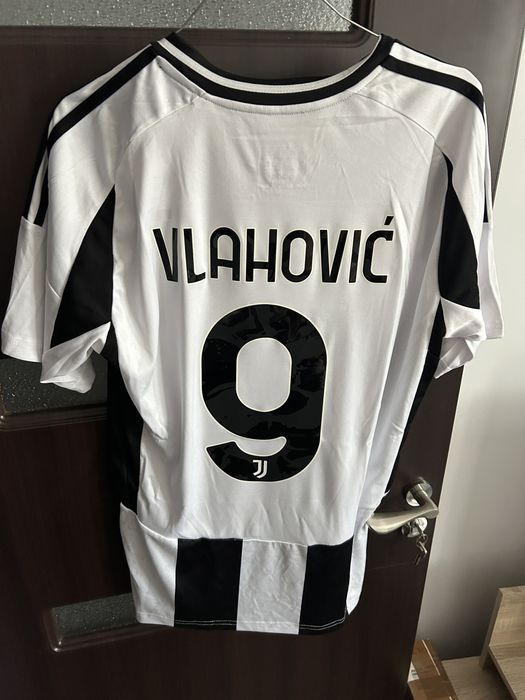 Tricou Vlahovic Juventus sezonul nou cadou badge champions league