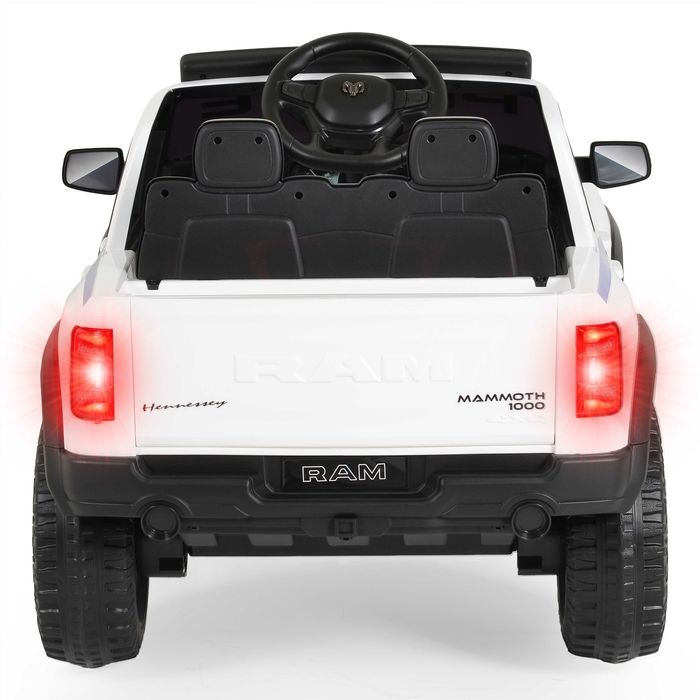 ТОП ЦЕНАНОВО!Акумулаторен джип RAM POLICE WHITE с 12V батерия,EVA гуми,сигнални светлини,USB,дистанционно