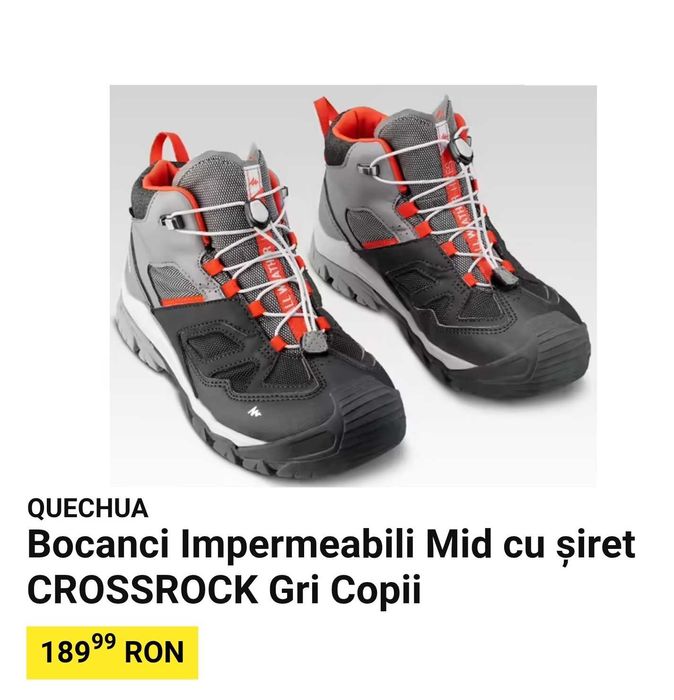 Ghete impermeabile munte, bocanci drumetie, marimea 36