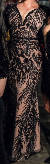 Rochie de seară Elegance mărimea 44 | Brodată cu mărgele și paiete | Gală, nuntă