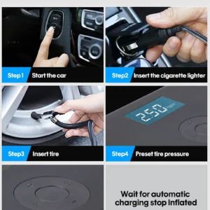 Компресор №3773 Въздушен компресор 150PSI Помпа за гуми с Интелигентен