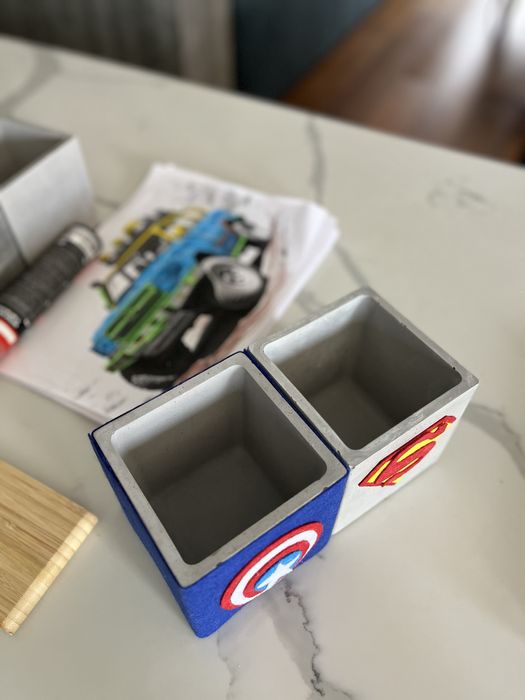 Бетонные кашпо «Супер герои»