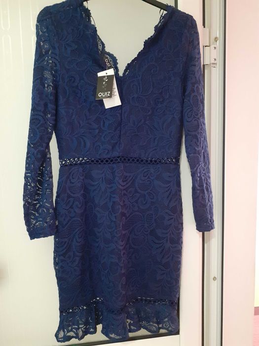 Rochie eleganta albastru din dantela