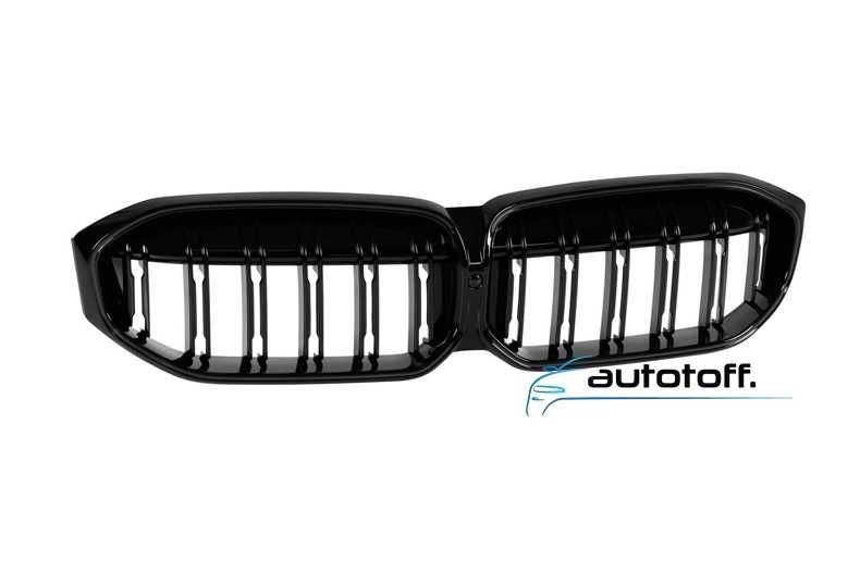 Grila dubla iluminata compatibila cu BMW G20 G21 Facelift (2023+) Negru lucios cu LED