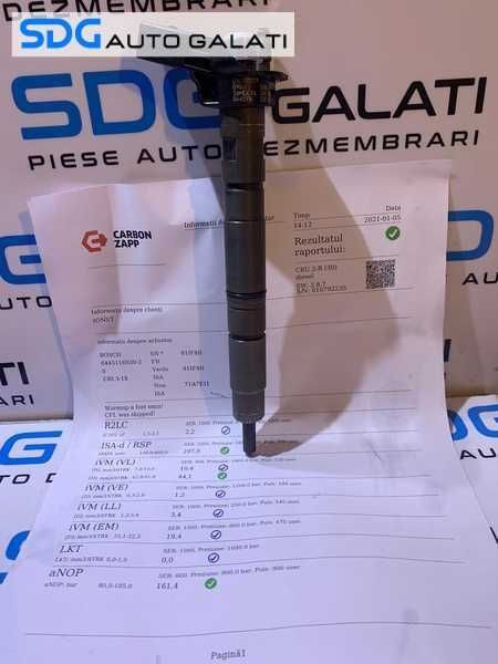 Injector Injectoare Verificate cu Fisa VW Passat B7 2.0 TDI CBAA CBAB CBAC CBBB CBDC 2010 - 2015 Cod 0445116030 03L130277
