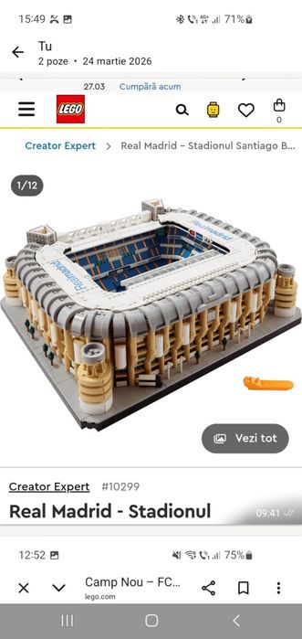 Piese lego.Vând lego,stadion Barcelona, stadion Real Madrid