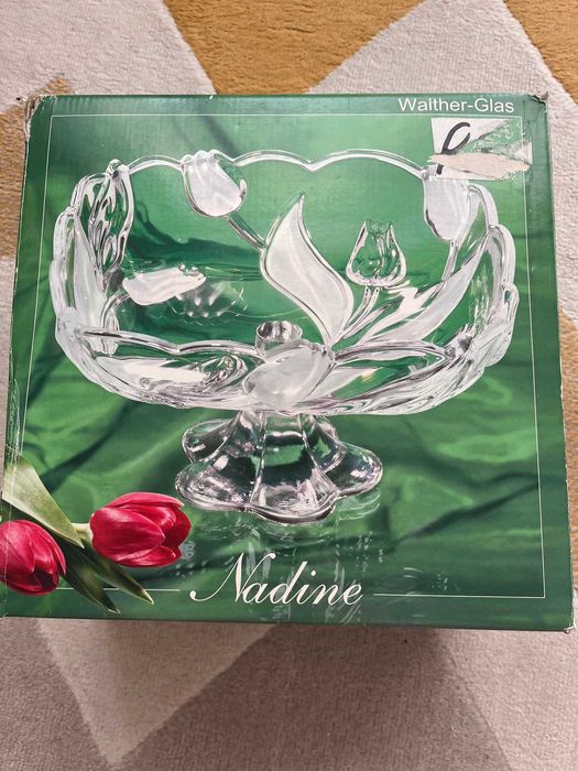 Vand fructiera din sticla groasa noua 26,5 cm
