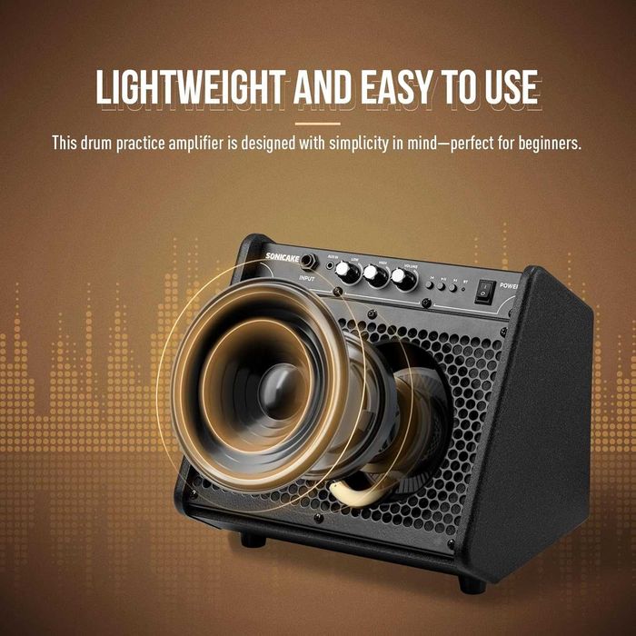 SONICAKE усилвател за електронни барабани 20W, преносим, Bluetooth