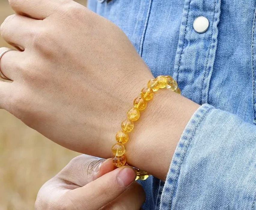 Цитрин браслет для мужчин и женшин