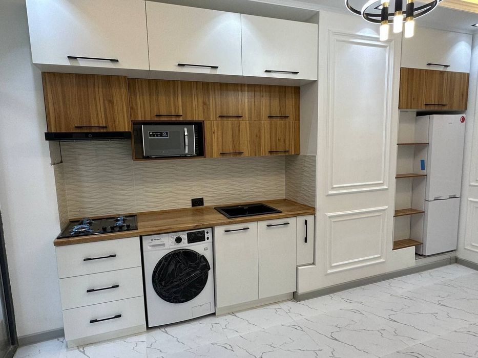 Siz xoxlagan dizaynda oshxona uchun mebellar