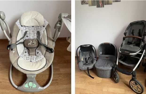 InGenuity ConvertMe Swing 2 +  ABC Salsa Stroller 3 in 1 + Patut cadou