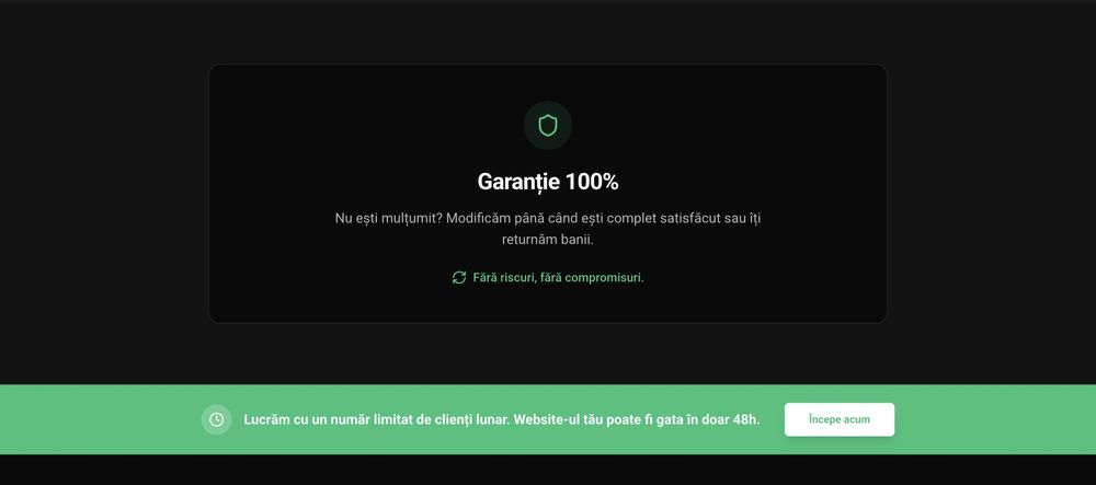 Website profesional pentru afacerea ta | Gata în 48h