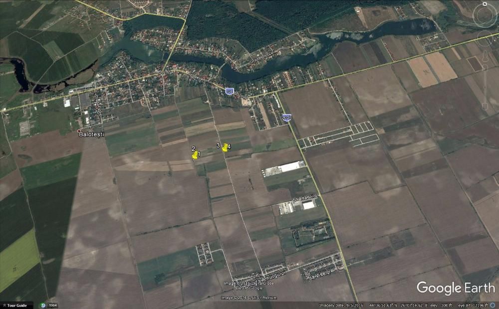 teren Balotesti, 3529 mp,(posibilitate extindere cu 4769 mp)