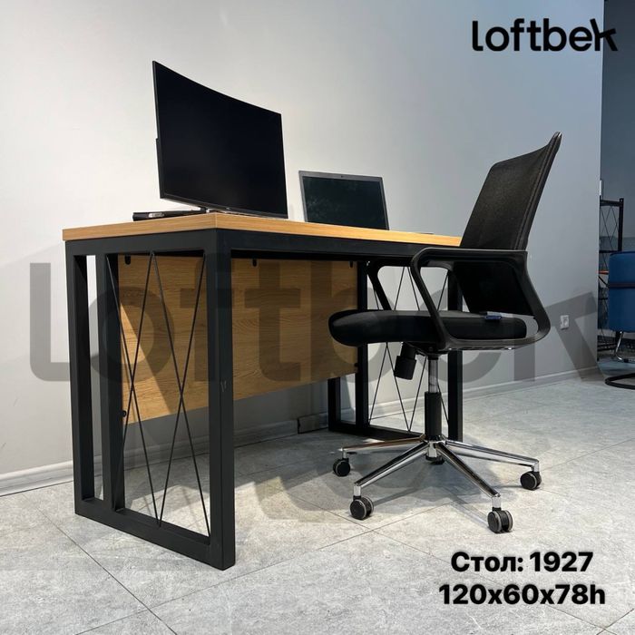 LOFT yozuv stoli, ish stoli, parta, письменный стол для результатов