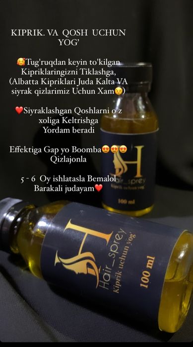 Soch uchun sprey, terlashga qarshi spery, VA yuz uxodlari