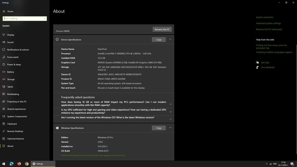 Продавам лаптоп Dell Precision M6800, 17,3", тип Mobile Workstation.