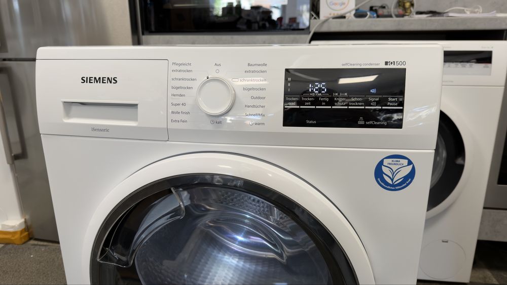 Сушилня с термопомпа ,Инверторен мотор ,SIEMENS iQ500 WT45W4B2 | 8 КГ | ТЕРМОПОМПА | SELFCLEANING CONDENSER | AUTODRY