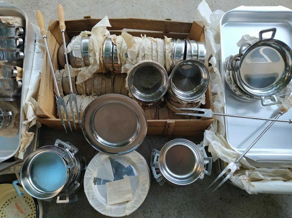 Нови купички и чинии алпака - хром - неръждаеми - неръждавейка