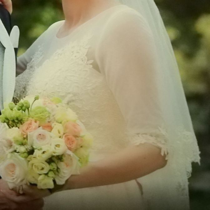 Rochie ocazie, cununie; culoare ivoar