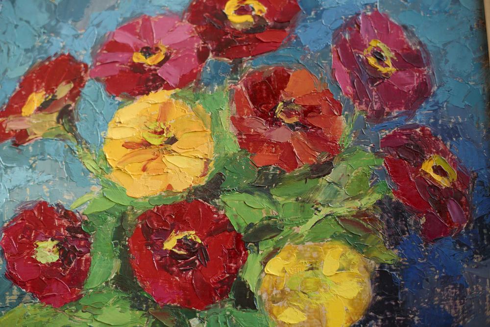 Tablou original N. Gangolea 38,5 x 33 cm ulei pe pânză