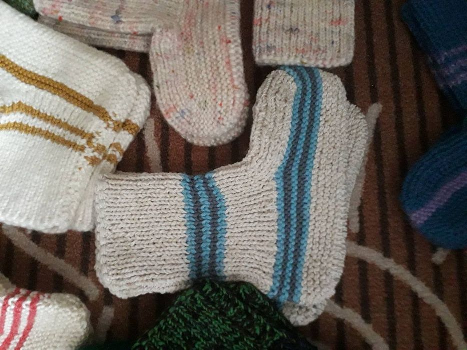 Ръчно плетени от естествена вълна ЧОРАПИ