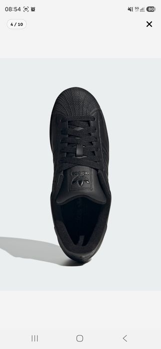 Adidas Superstar  Noi in cutie 42.5 full black leather *nike*puma*reebok*fila