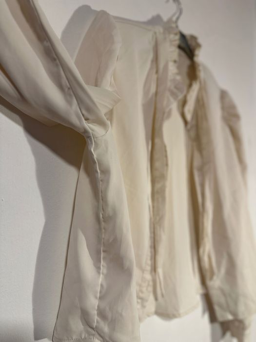 Set două cămăși-bluze, elegante, cu funda,bleumarin+alb, S(38)