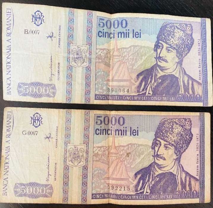 Bancnote 5000 lei vechi