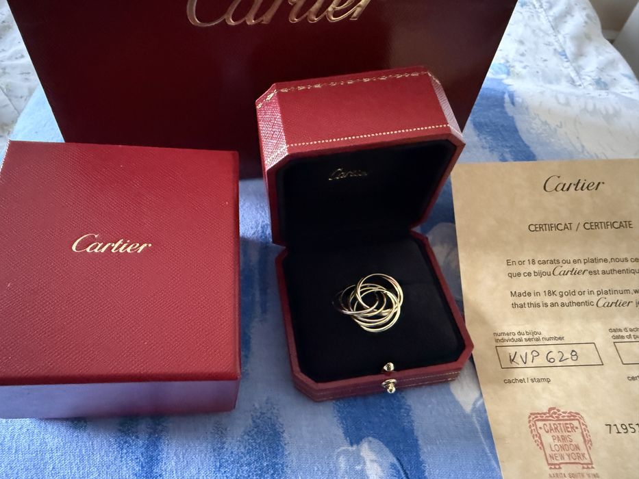 Inel CARTIER TRINITY SEVEN RAWS marimea 46 ,18 ct