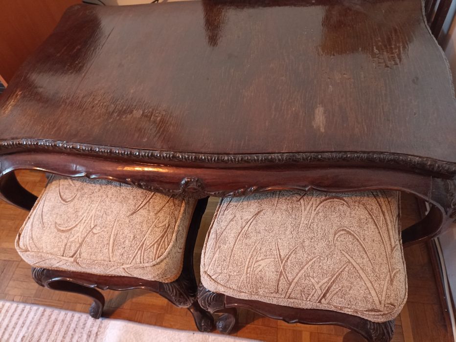 Masuta tabureti lemn trandafir