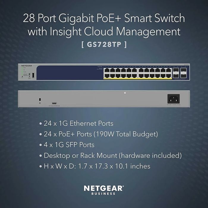 NETGEAR GS728TP-200EUS Switch-urile NETGEAR Smart Managed Pro Sigilat!