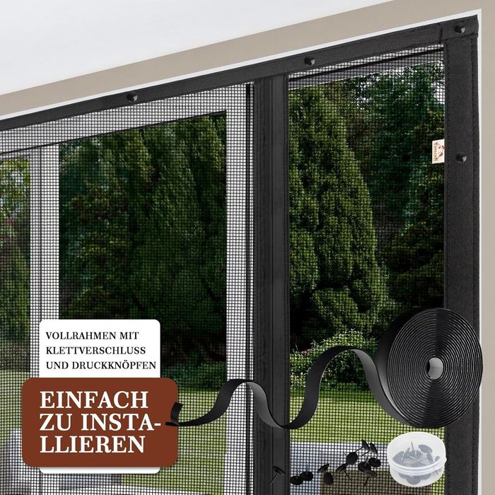 200х240см Магнитни комарници, мрежа за двойна врата против комари