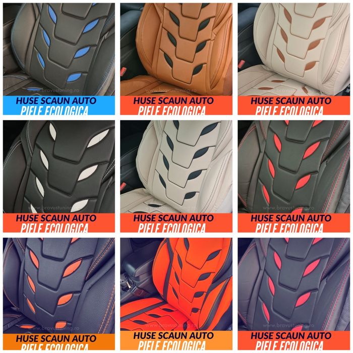 Huse scaun auto Piele Ecologica BP Premium Skoda,Opel,Audi,Mercedes et