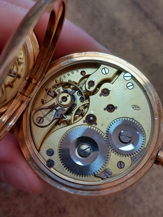 Златен 14К JWC/IWC Pocket watch