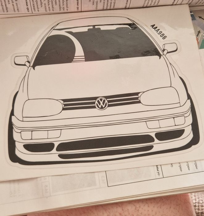 Наклейка на стекло Golf 3