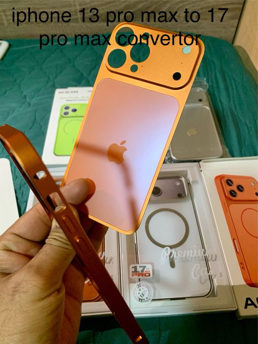 Husa convertoare Iphone 13 pro max in 17 pro max  si protectie