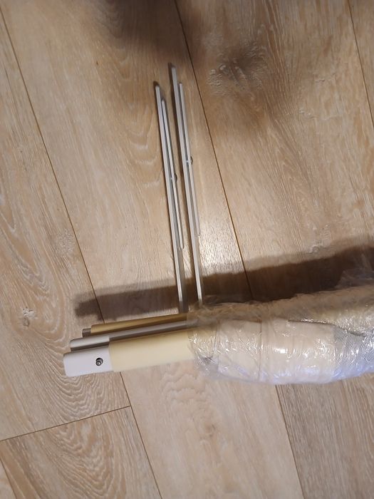 Bariera protectie pat, inaltimea ajustabila intre 63-76 cm, crem, 200 cm