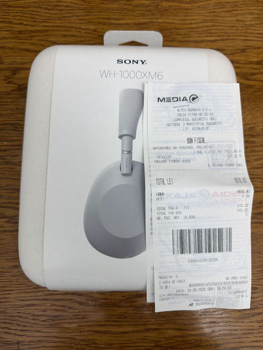 Căști Sony XM6, WH-1000XM6, Noise Cancelling, Garanție 2 ani