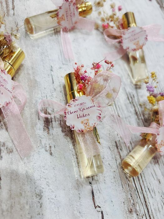 Подаръци за гости - Ръчно изработени мини парфюмчета